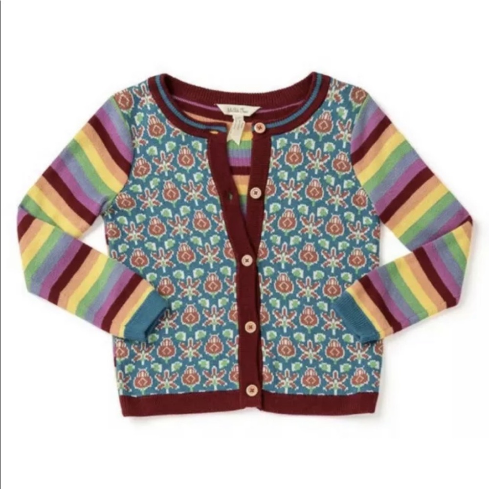Matilda Jane Girls’ END OF THE RAINBOW Cardigan Sweater 4 Toddler 4T Colorful - Picture 6 of 6